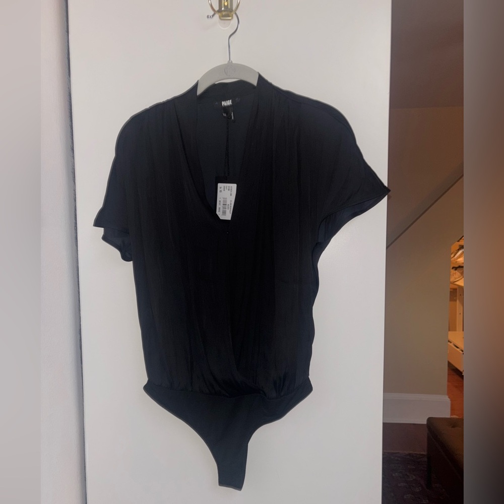 PAIGE NWT Dijon Black Bodysuit - Picture 3 of 6